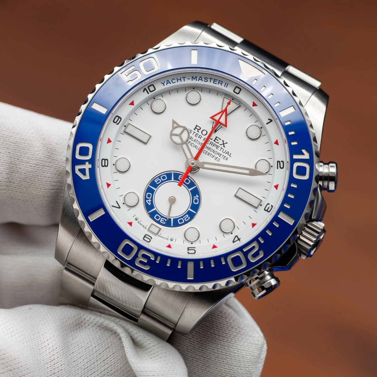 ROLEX Yacht-Master II White Dial Stainless Steel Blue Bezel 126680 - NEW 2026 — image 15