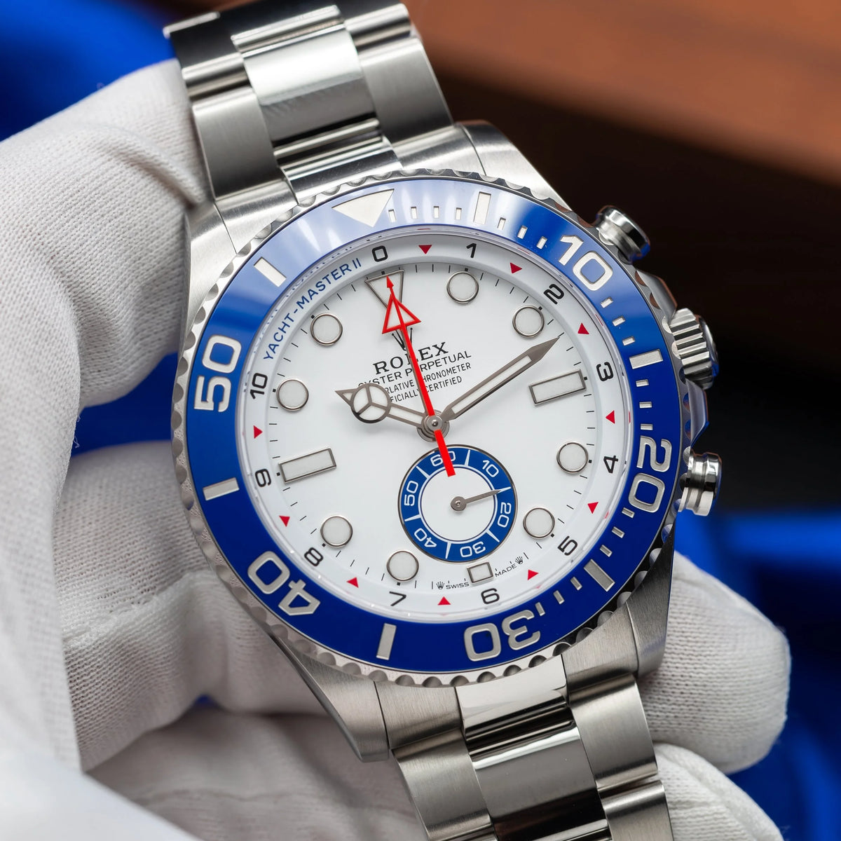 ROLEX Yacht-Master II White Dial Stainless Steel Blue Bezel 126680 - NEW 2026 — image 1