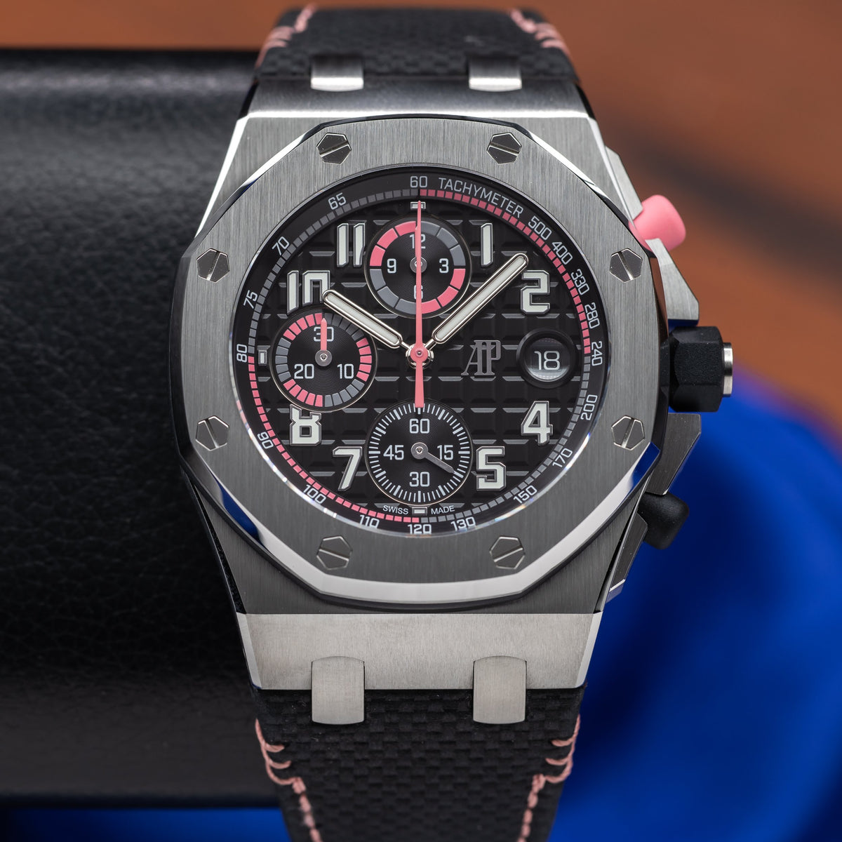 AUDEMARS PIGUET Royal Oak Offshore Black & Pink Dial 26238ST.OO.A001VE.02 - NEW — image 16