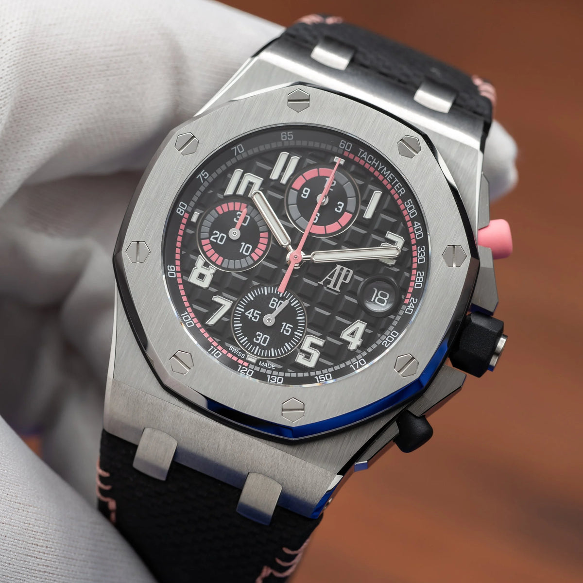 AUDEMARS PIGUET Royal Oak Offshore Black & Pink Dial 26238ST.OO.A001VE.02 - NEW — image 13