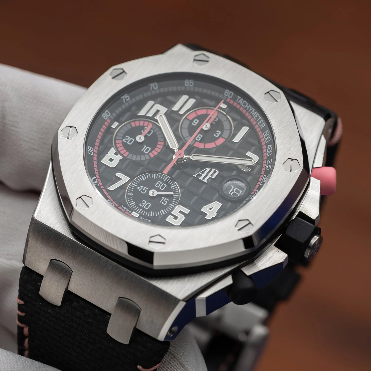 AUDEMARS PIGUET Royal Oak Offshore Black & Pink Dial 26238ST.OO.A001VE.02 - NEW — image 14