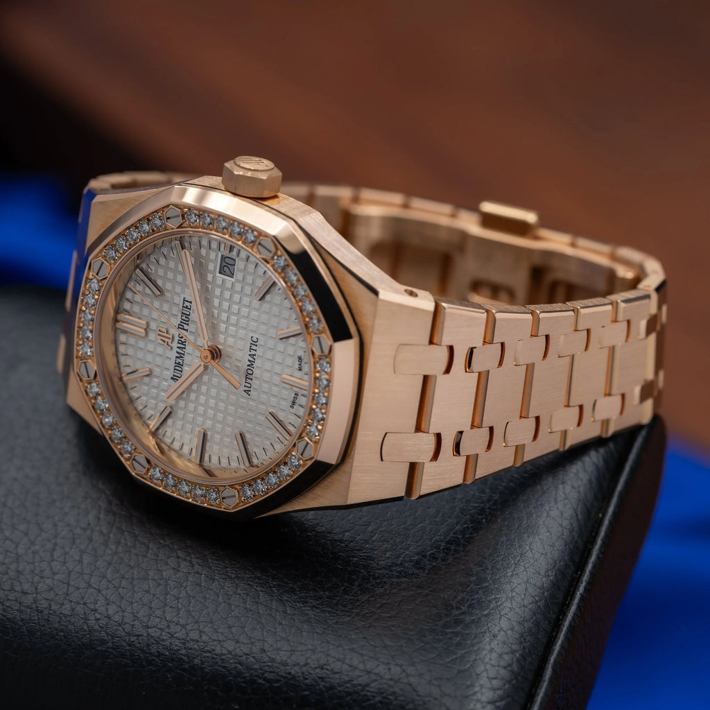 AUDEMARS PIGUET Royal Oak 37mm Rose Gold Diamond Bezel 15451OR.ZZ.1256OR.01 — image 9