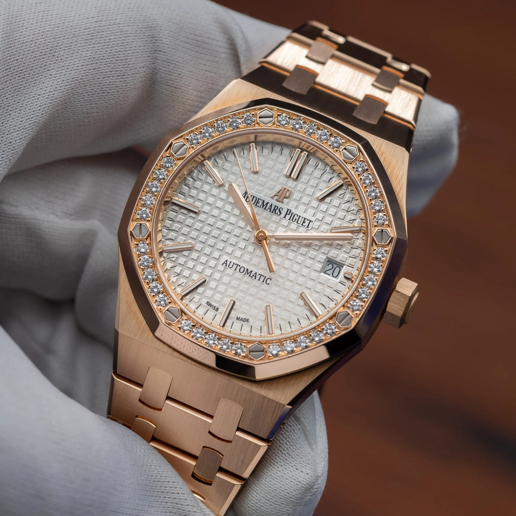 AUDEMARS PIGUET Royal Oak 37mm Rose Gold Diamond Bezel 15451OR.ZZ.1256OR.01 — image 16