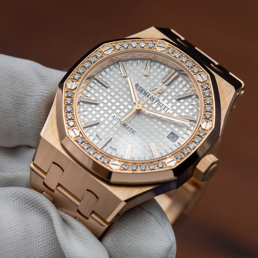 AUDEMARS PIGUET Royal Oak 37mm Rose Gold Diamond Bezel 15451OR.ZZ.1256OR.01 — image 17