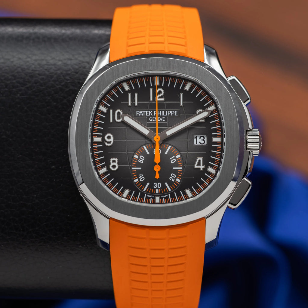 PATEK PHILIPPE Aquanaut Chronograph Stainless Steel Orange Accent 5968A-001 — image 4