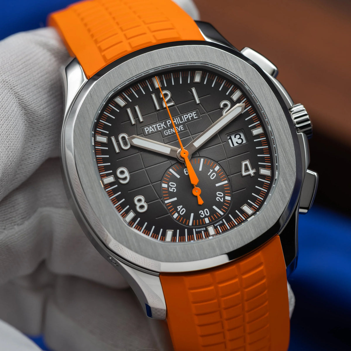 PATEK PHILIPPE Aquanaut Chronograph Stainless Steel Orange Accent 5968A-001 — image 1