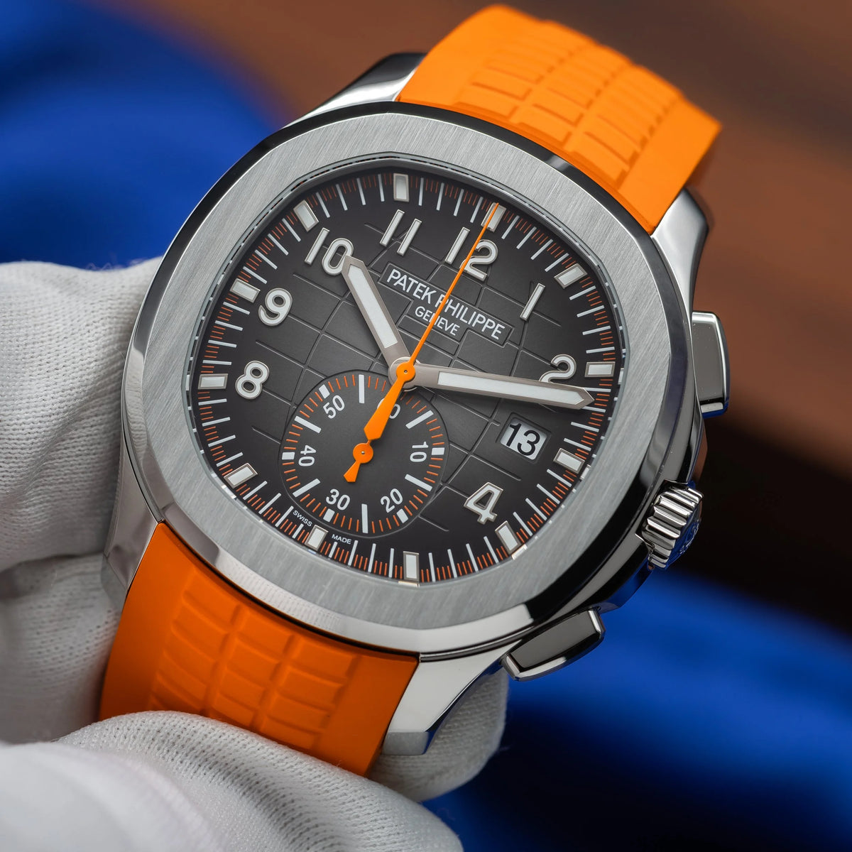 PATEK PHILIPPE Aquanaut Chronograph Stainless Steel Orange Accent 5968A-001 — image 22