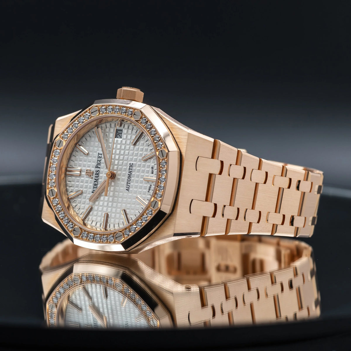 AUDEMARS PIGUET Royal Oak 37mm Rose Gold Diamond Bezel 15451OR.ZZ.1256OR.01 — image 21