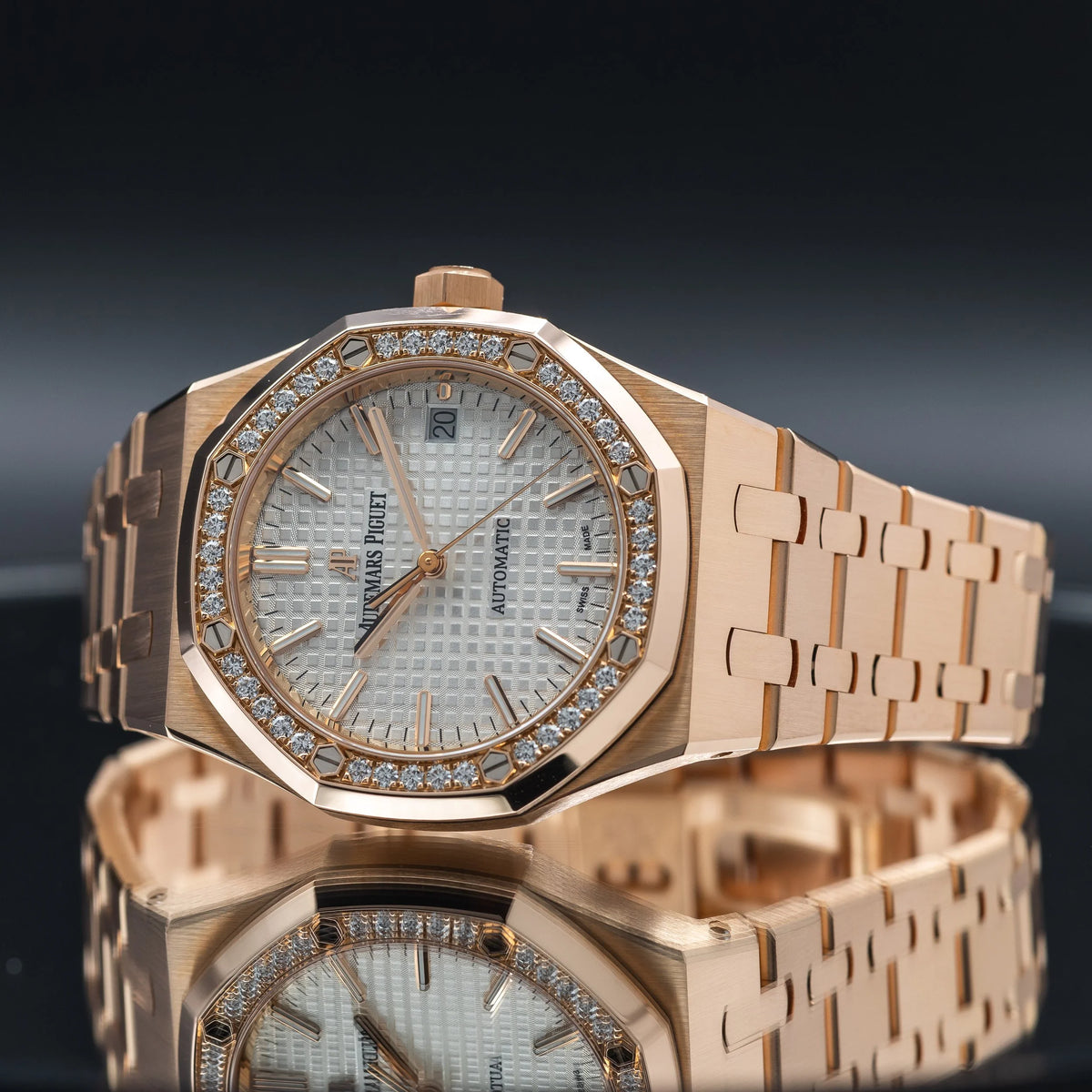 AUDEMARS PIGUET Royal Oak 37mm Rose Gold Diamond Bezel 15451OR.ZZ.1256OR.01 — image 2