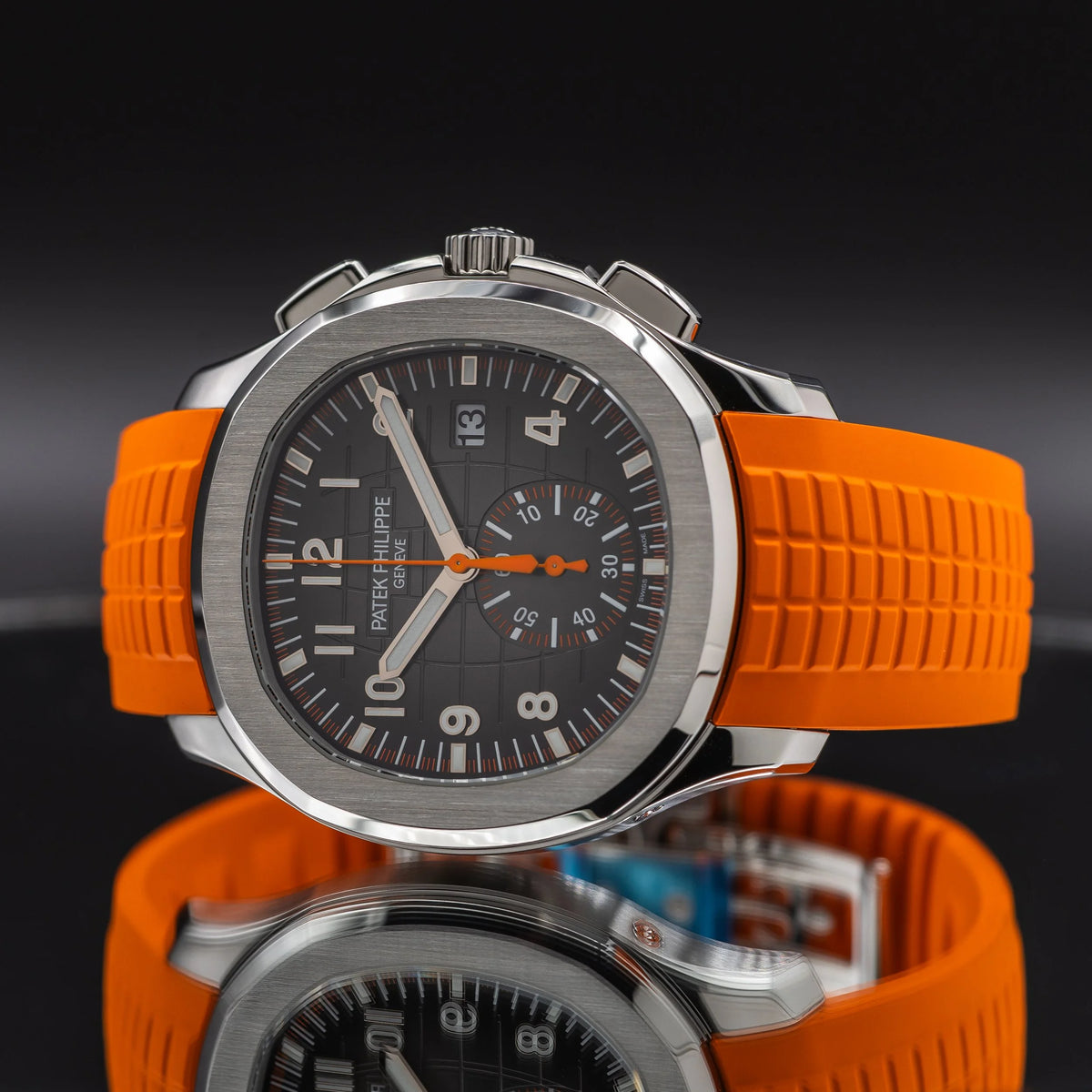 PATEK PHILIPPE Aquanaut Chronograph Stainless Steel Orange Accent 5968A-001 — image 2