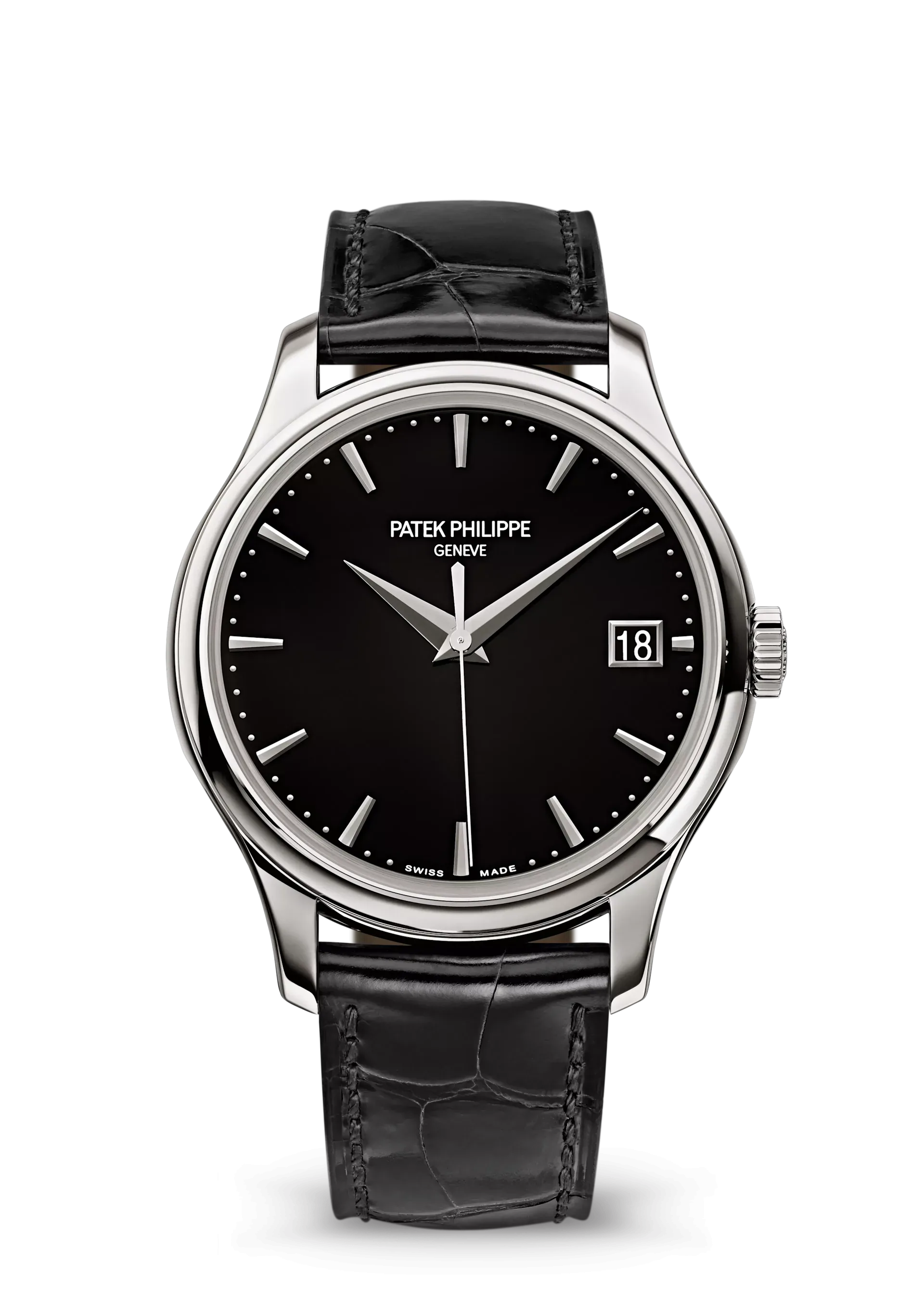 Patek Philippe Calatrava Automatic Date Black Dial Watch 39mm 5227G-010