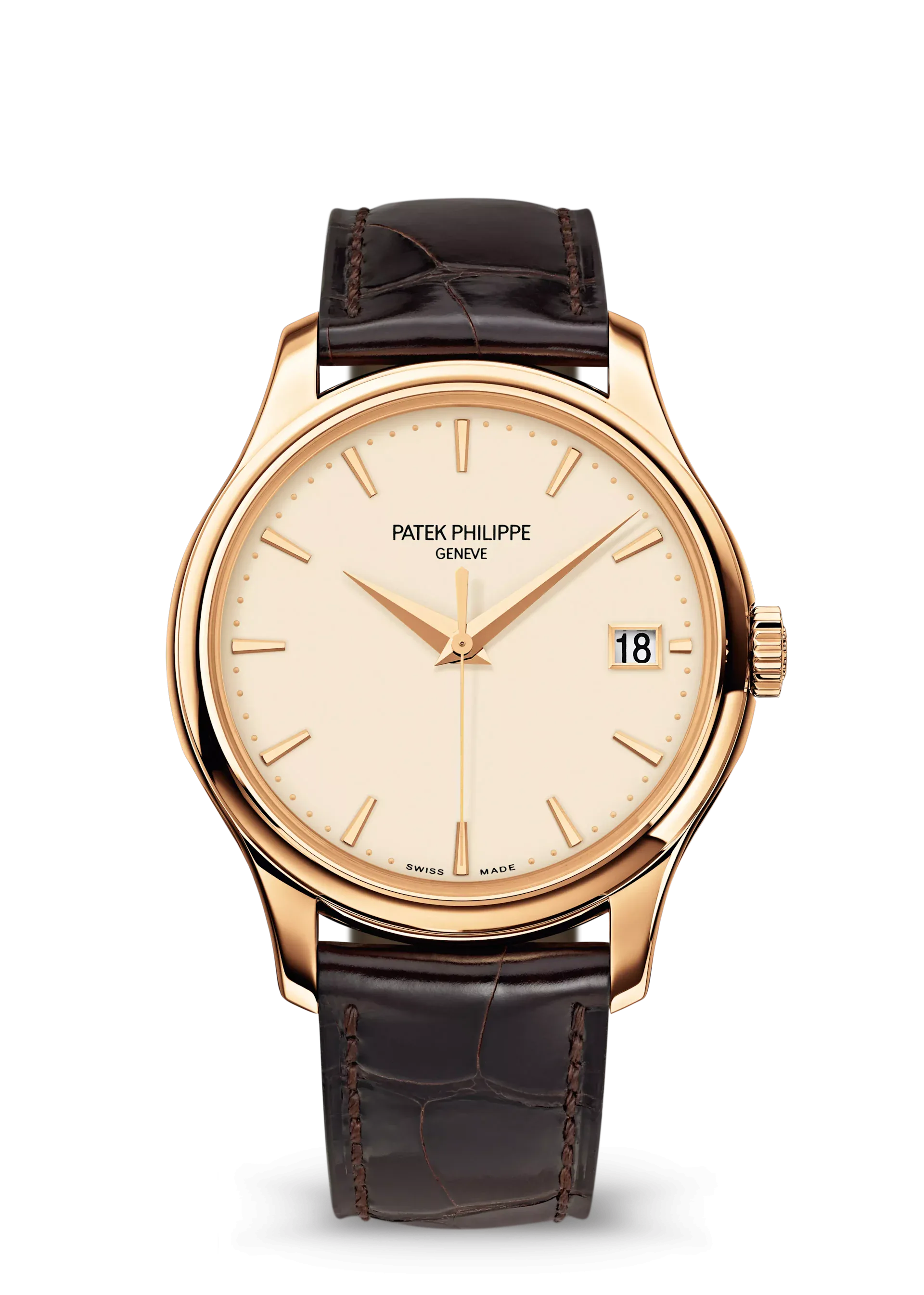 Patek Philippe Calatrava Date Rose Gold Watch 39mm 5227R-001