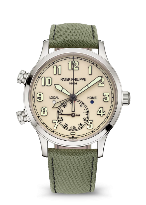 Patek Philippe Complications Calatrava Pilot Travel Time White Gold 42mm 5524G-010